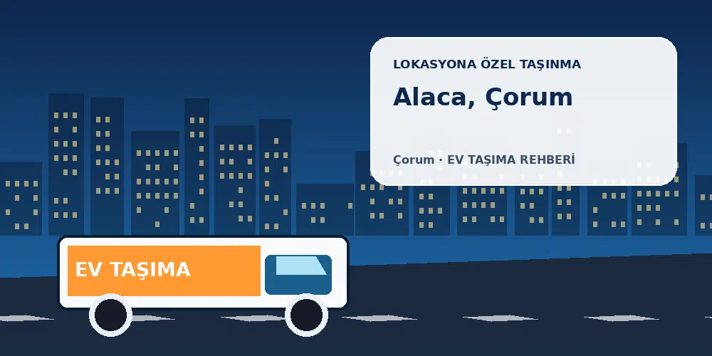 Alaca, Çorum evden eve nakliyat sırasında ev taşıma kamyonu ve lokasyona özel görsel