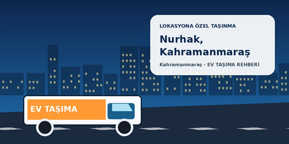 Nurhak, Kahramanmaraş evden eve nakliyat sırasında ev taşıma kamyonu ve lokasyona özel görsel