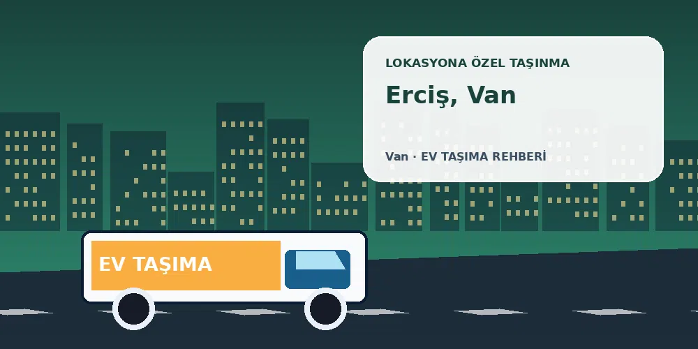 Erciş, Van evden eve nakliyat sırasında ev taşıma kamyonu ve lokasyona özel görsel